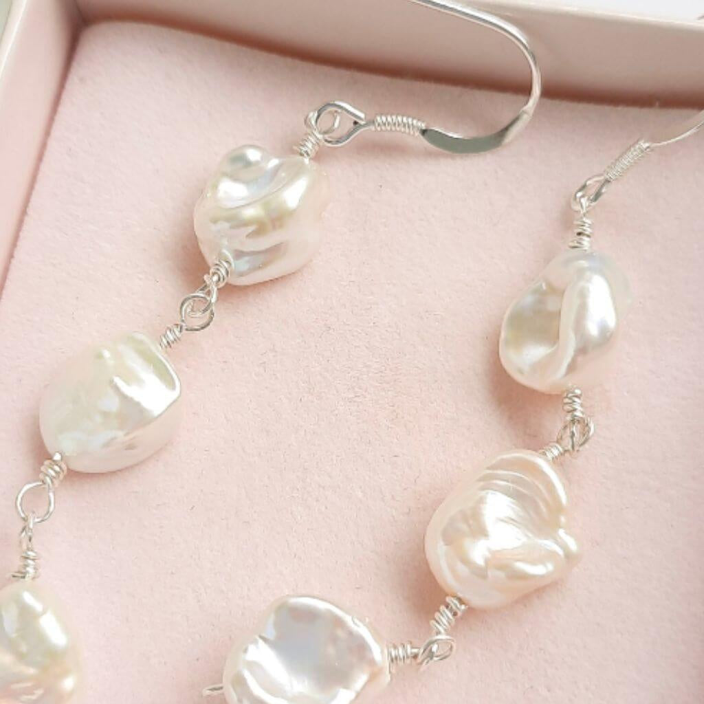 Coin pearl jewellery set