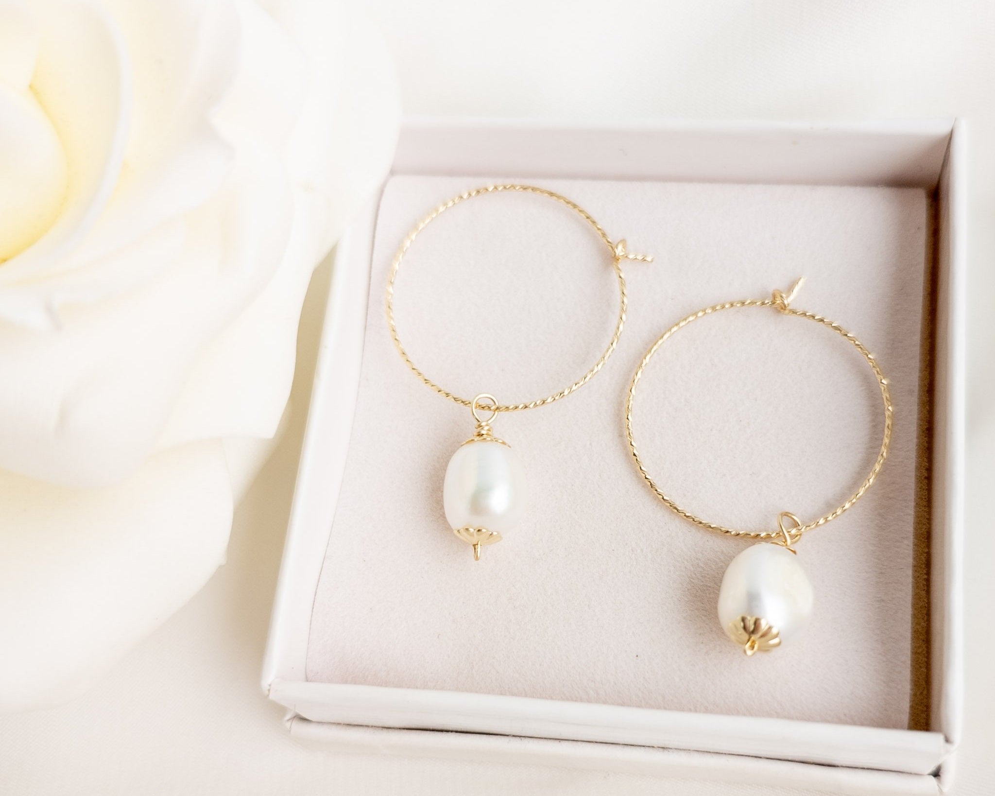 gold vintage style hoop earrings