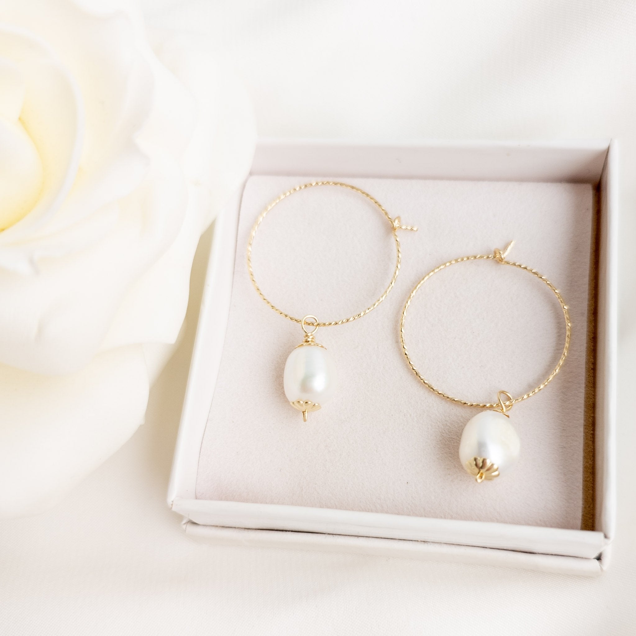 gold vintage style hoop earrings