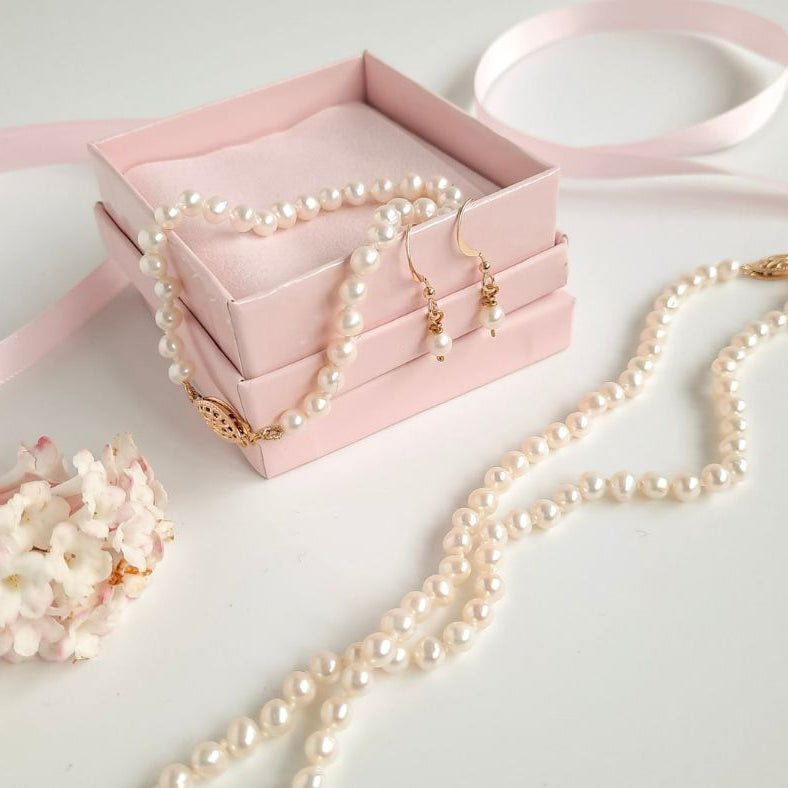 wedding day pearl jewellery set