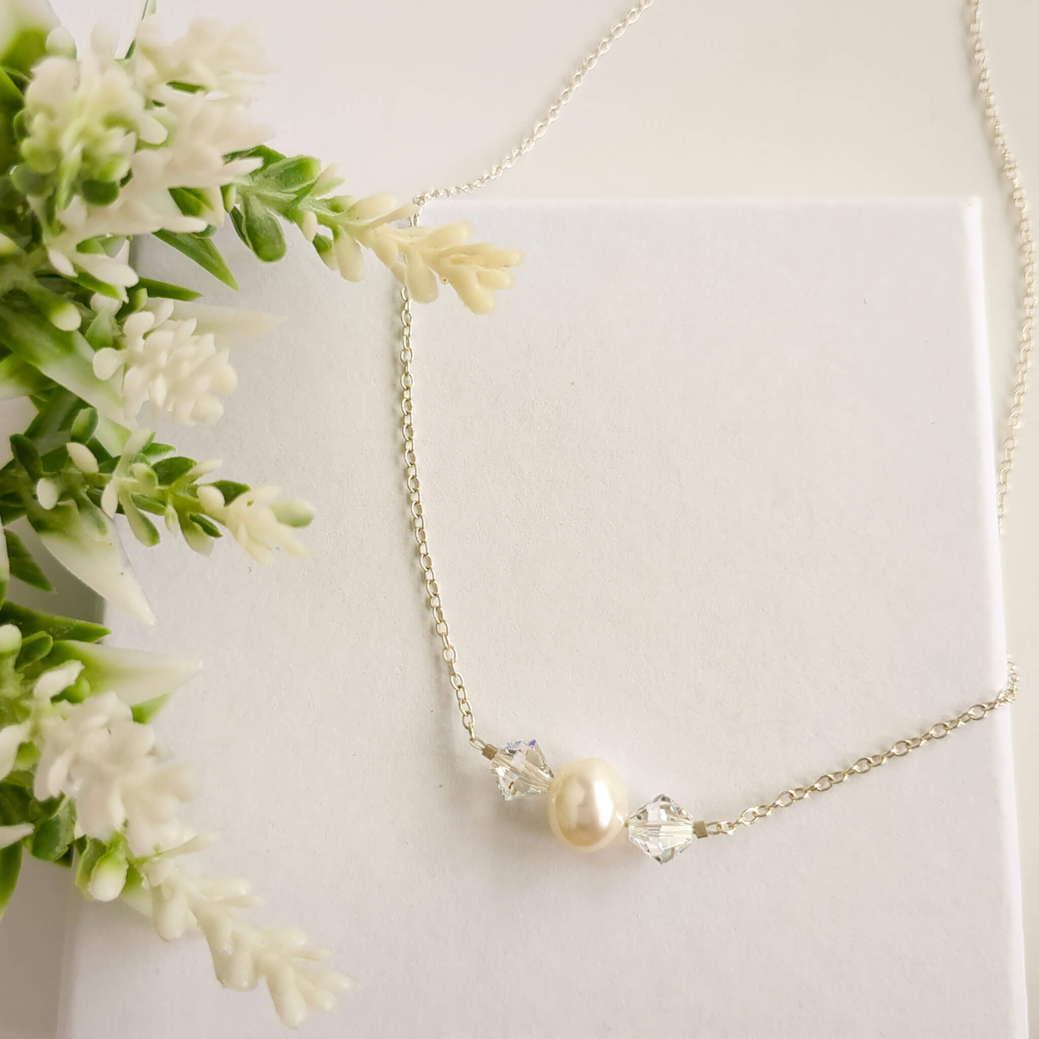 crystal and pearl necklace