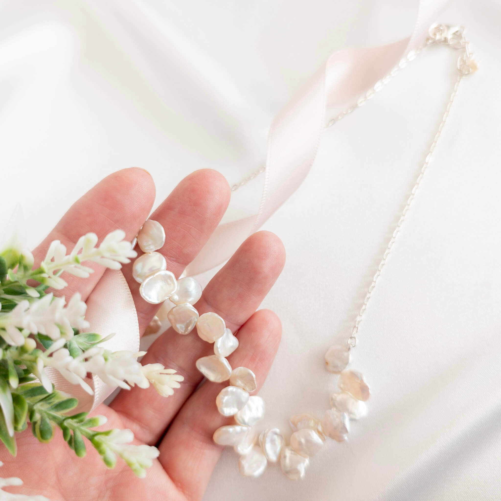 Petal Pearl Necklace