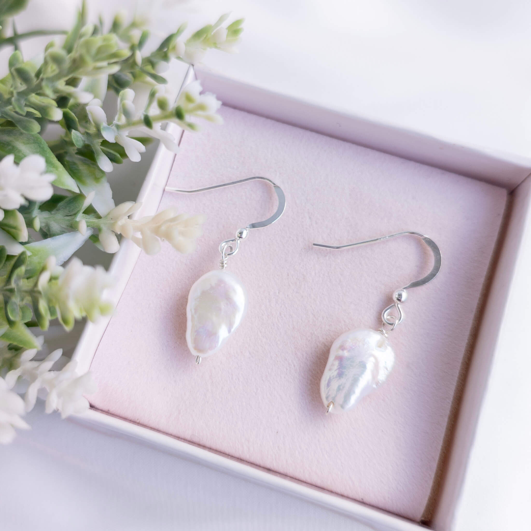 Baroque Coin Pearl Earrings