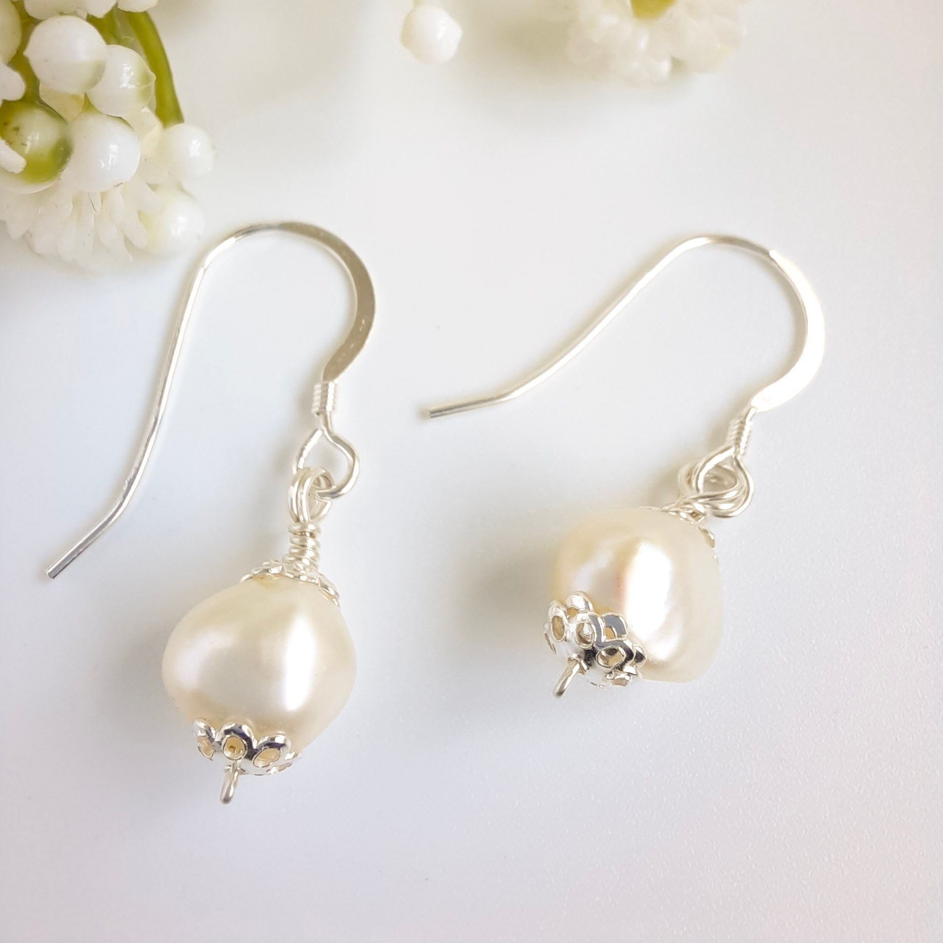 Vintage Style Pearl Earrings