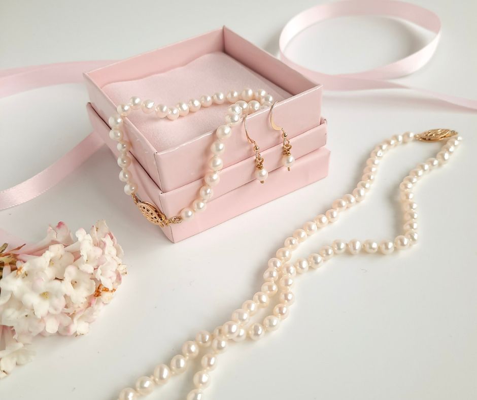 wedding day pearl jewellery set