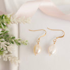 AAA Grade Barqoue Pearl Drop earring in gold