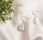 Flat Teardrop Pearl earrings