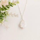 Flat Teardrop Pearl Pendant
