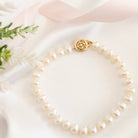 Pearl Bracelet with Gold Clasp