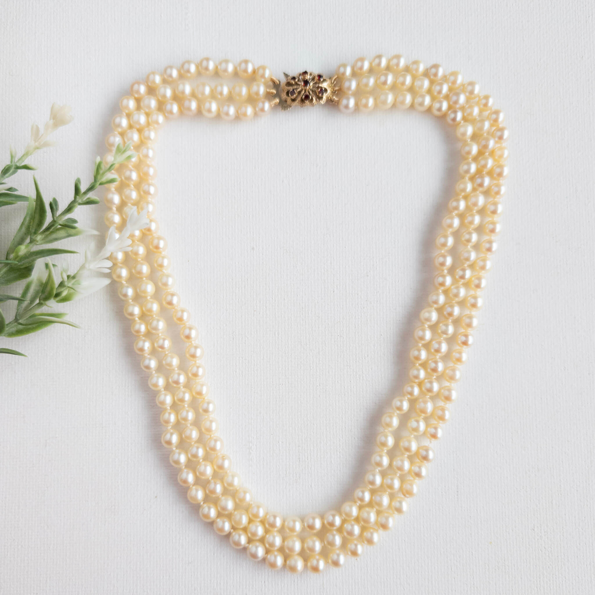 pearl necklace that has been restrung