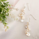Petal Pearl drop Earrings