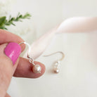 Pink Pearl Drop Earrings