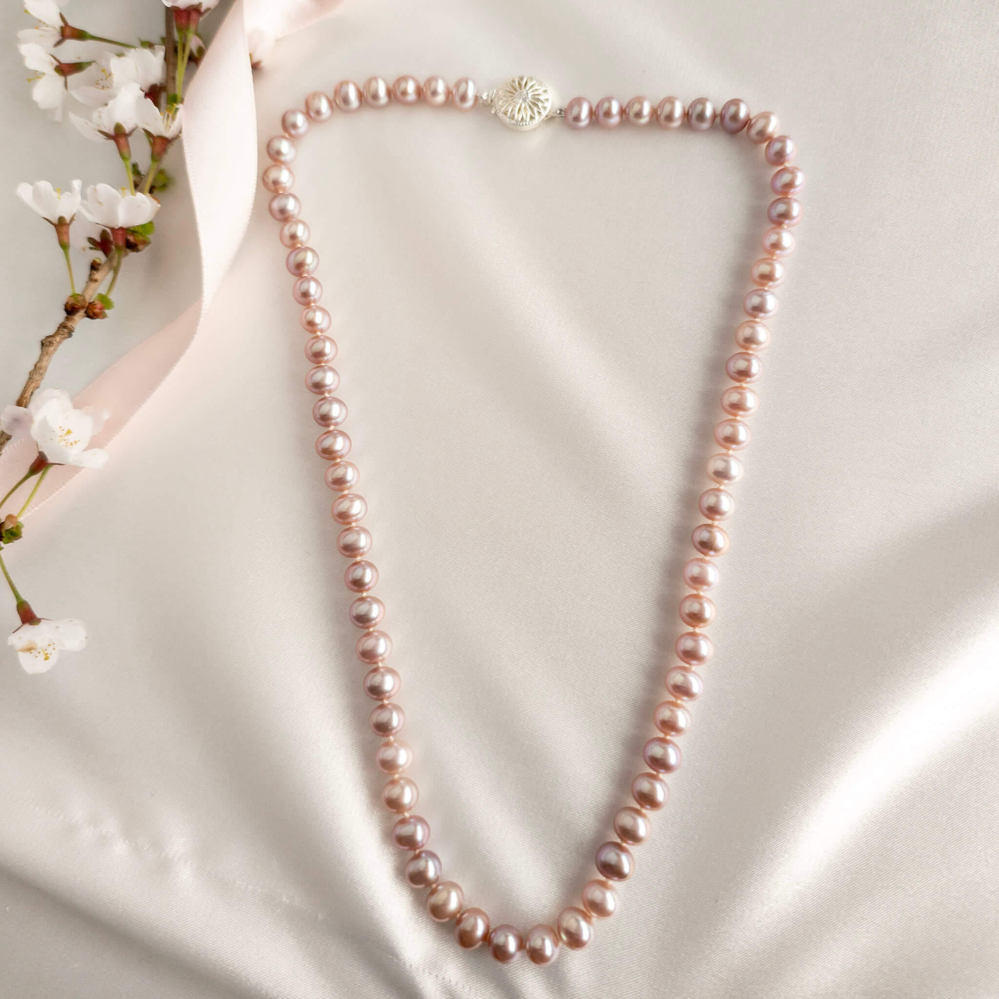 Pink Pearl Necklace
