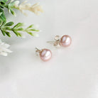 Pink Pearl stud earrings
