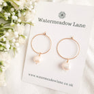 Sparkle hoop and Pearl earrings