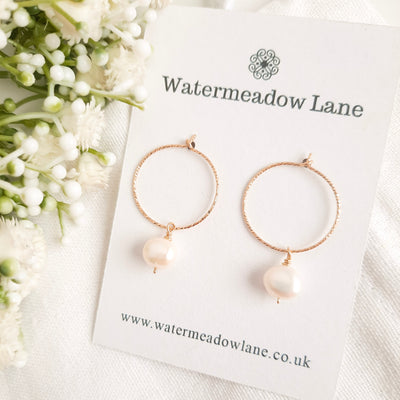 Pearl Hoop Earrings