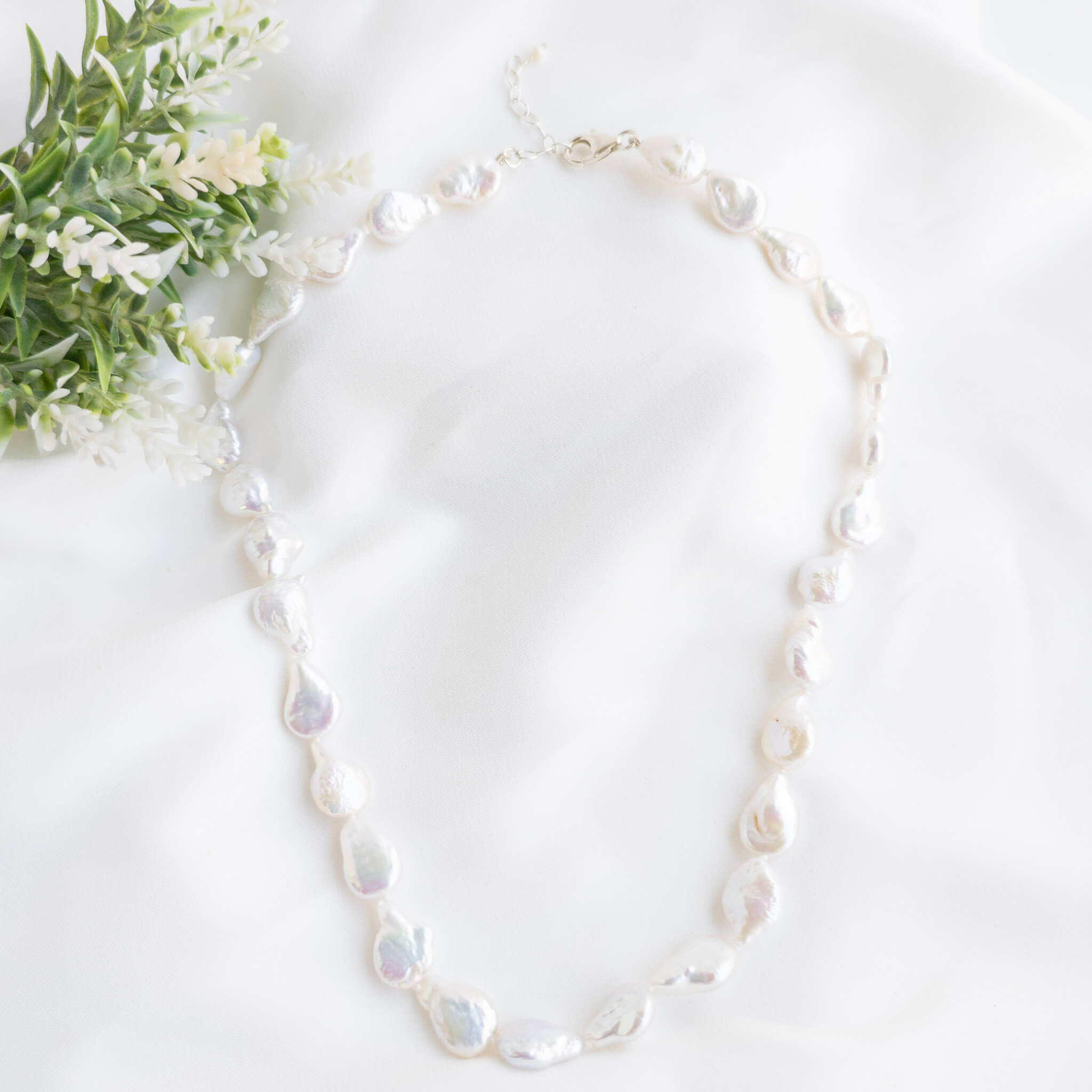 Baroque Coin Pearl Necklace - Watermeadow Lane Jewellery