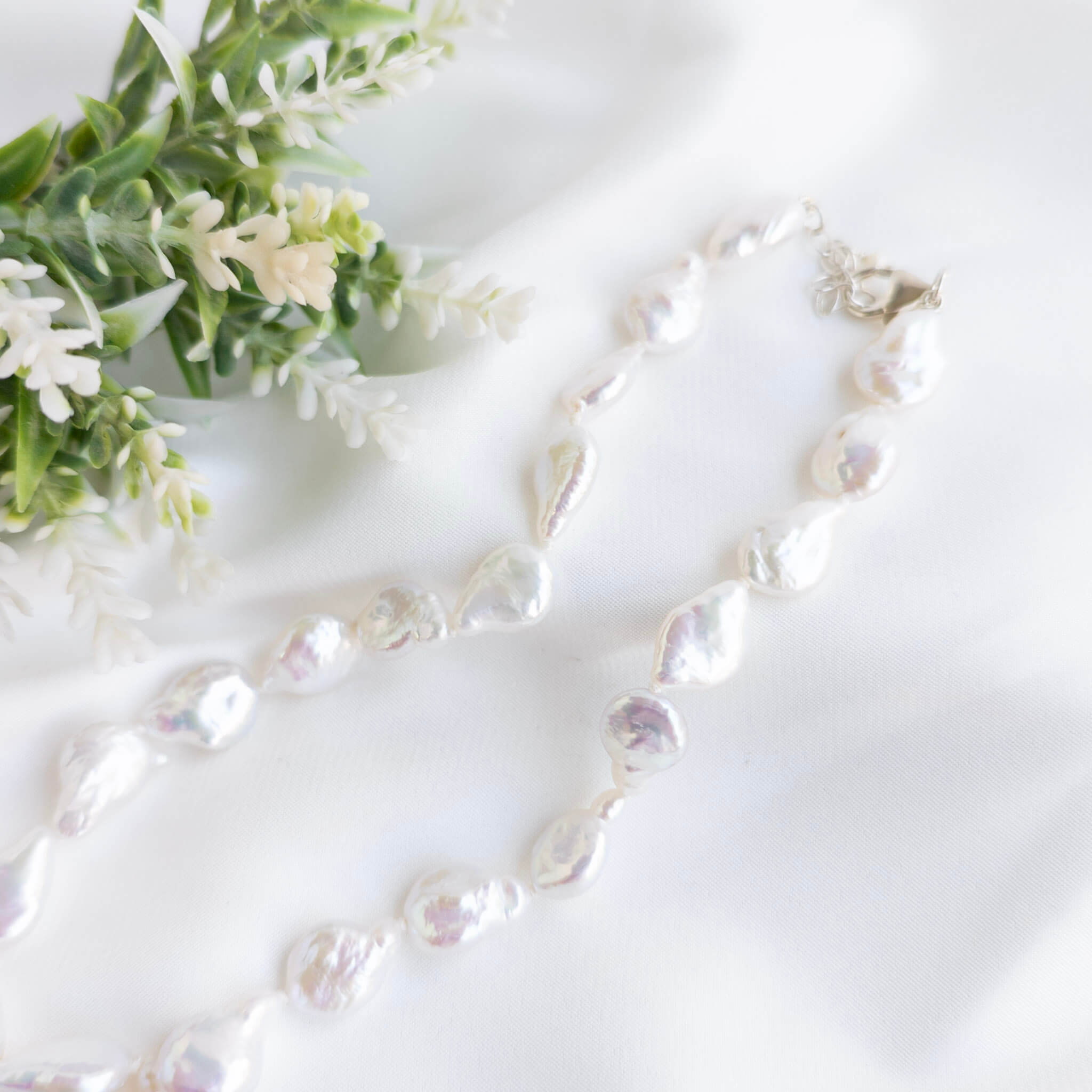 Baroque Coin Pearl Necklace - Watermeadow Lane Jewellery