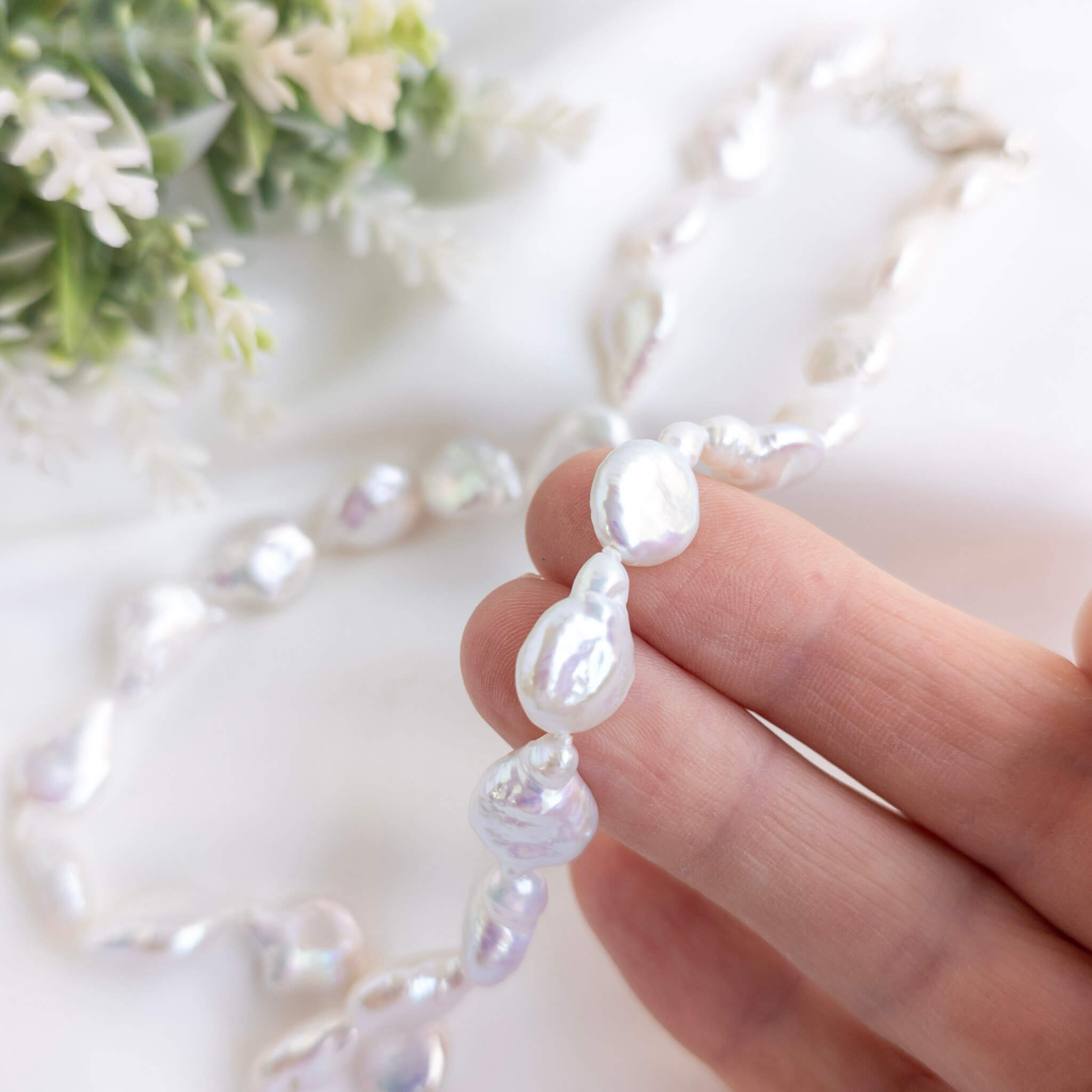 Baroque Coin Pearl Necklace - Watermeadow Lane Jewellery