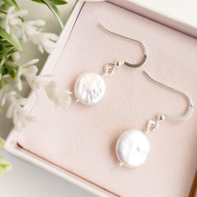 Coin Pearl Earrings