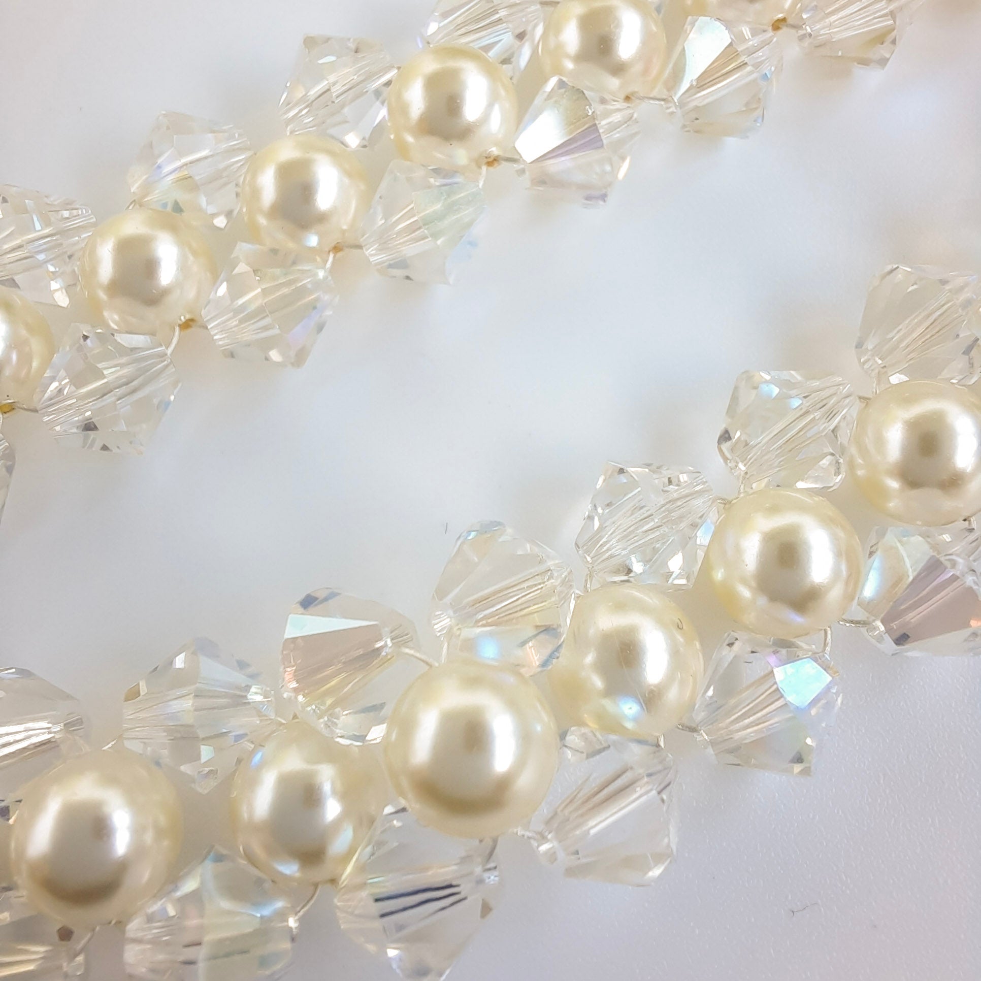 Crystal & Pearl Entwined Choker - Watermeadow Lane Jewellery