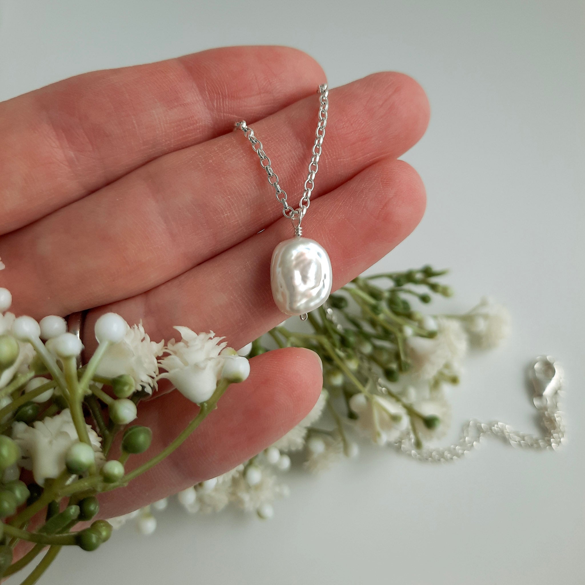 Keishi Pearl Pendant - Watermeadow Lane Jewellery