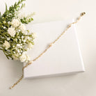 Paperclip Chain & Pearl Bracelet - Watermeadow Lane Jewellery