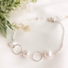 Pearl & Hoop Silver Bracelet - Watermeadow Lane Jewellery