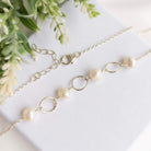 Pearl & Hoop Silver Necklace - Watermeadow Lane Jewellery