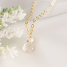 Rose Quartz & Pearl Pendant