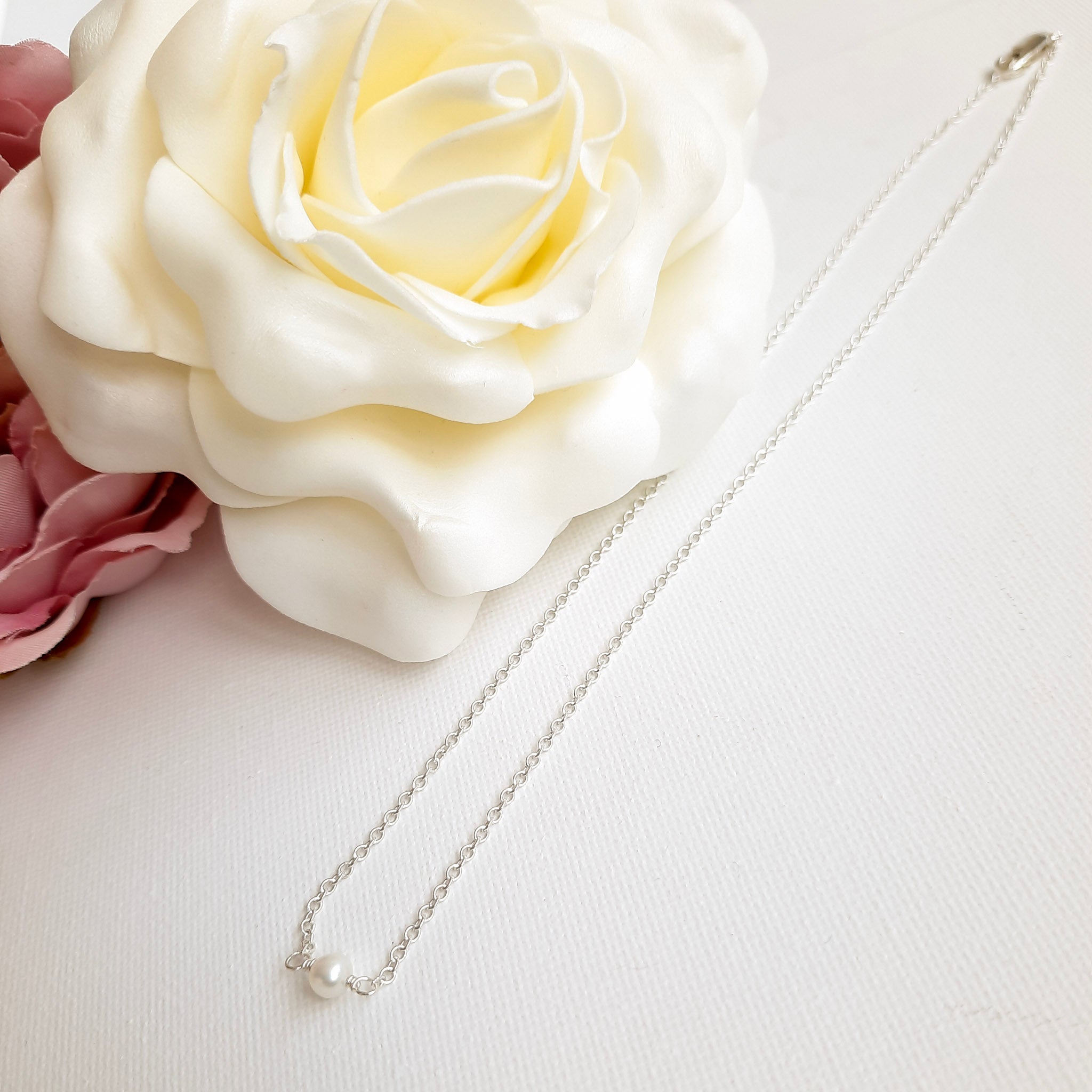 Single Pearl Necklace - Watermeadow Lane Jewellery