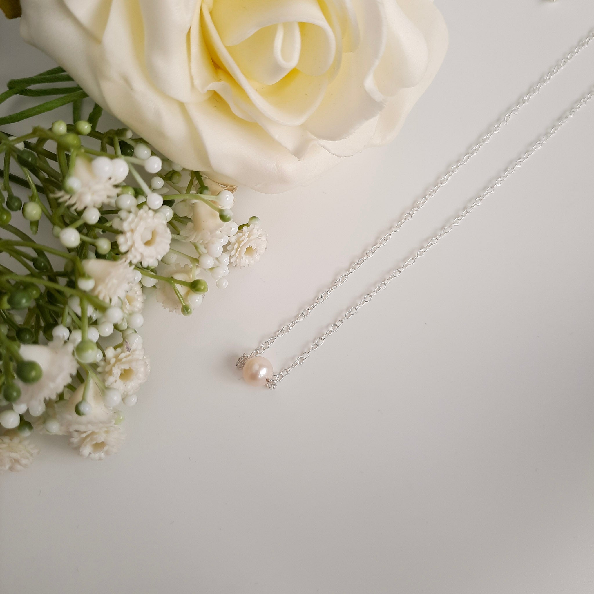 Single Pearl Necklace - Watermeadow Lane Jewellery