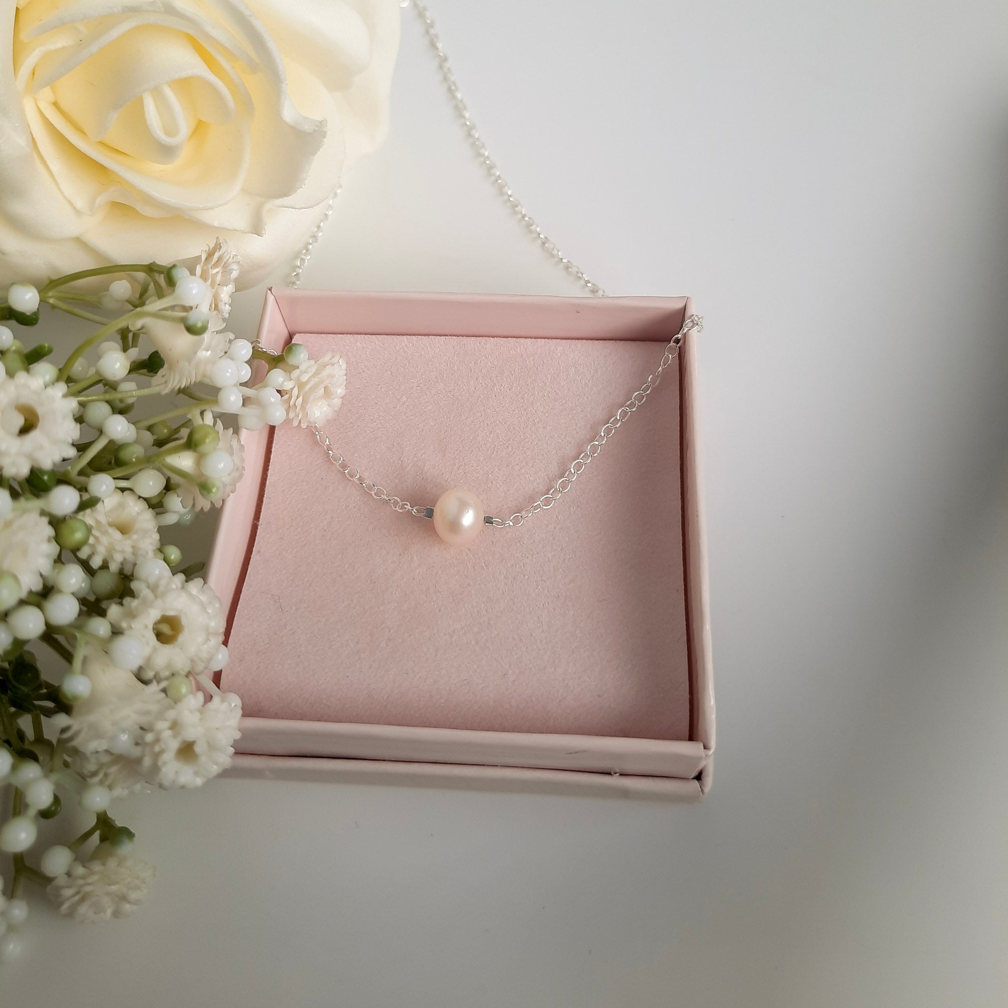 Single Pearl Necklace - Watermeadow Lane Jewellery