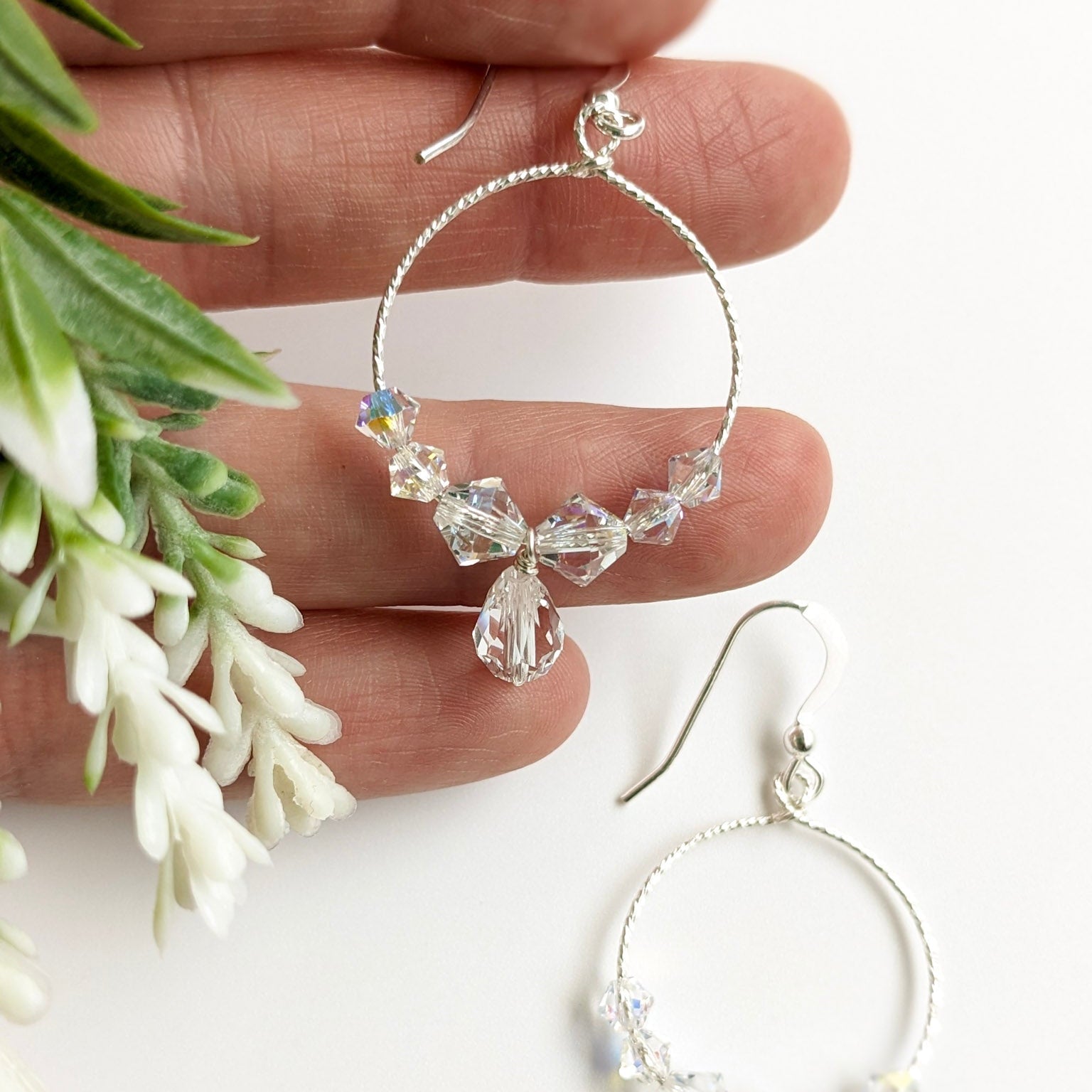 Sparkle Hoop Earrings - Watermeadow Lane Jewellery