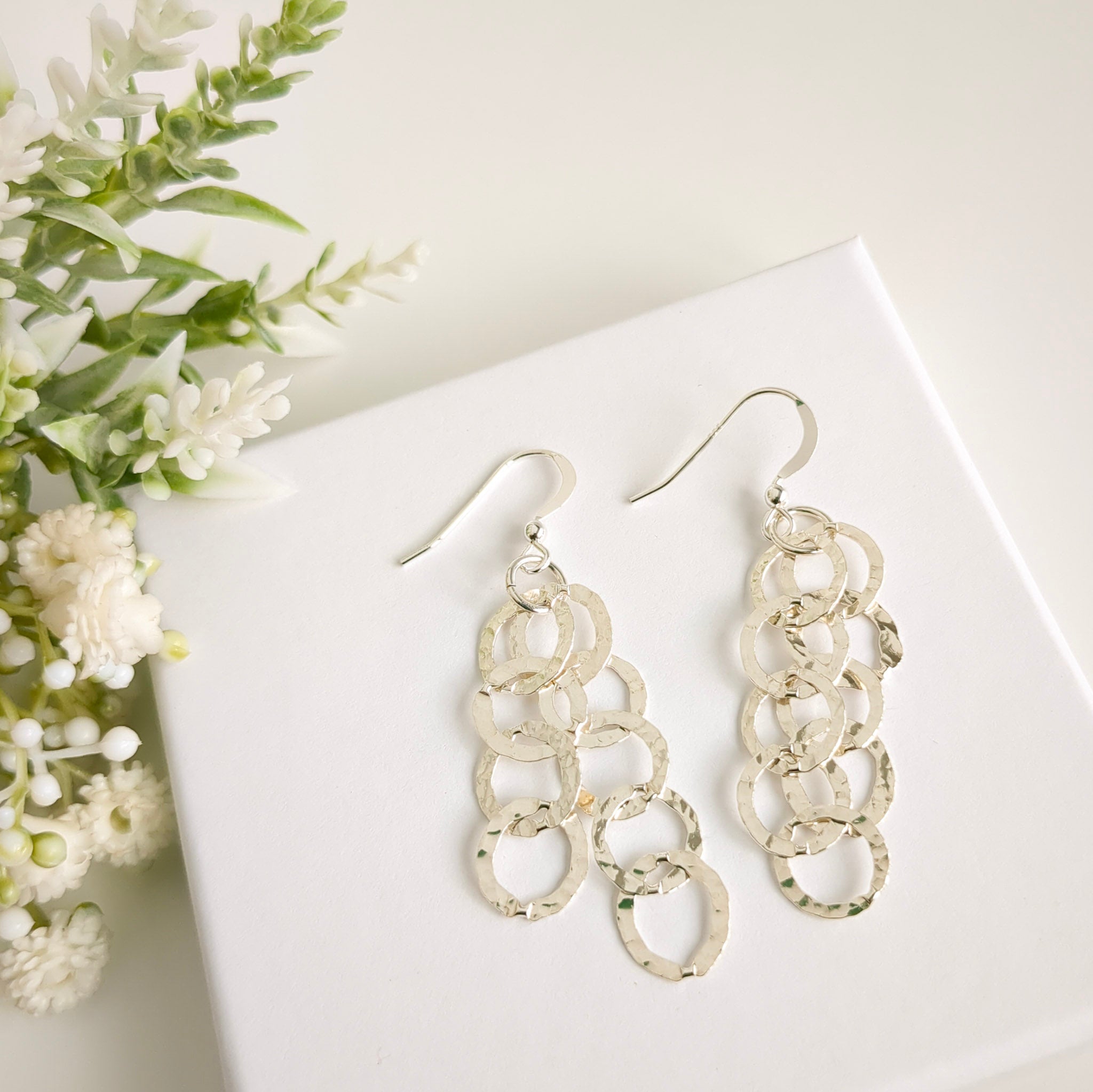 Sterling Silver Chain Earrings - Watermeadow Lane Jewellery