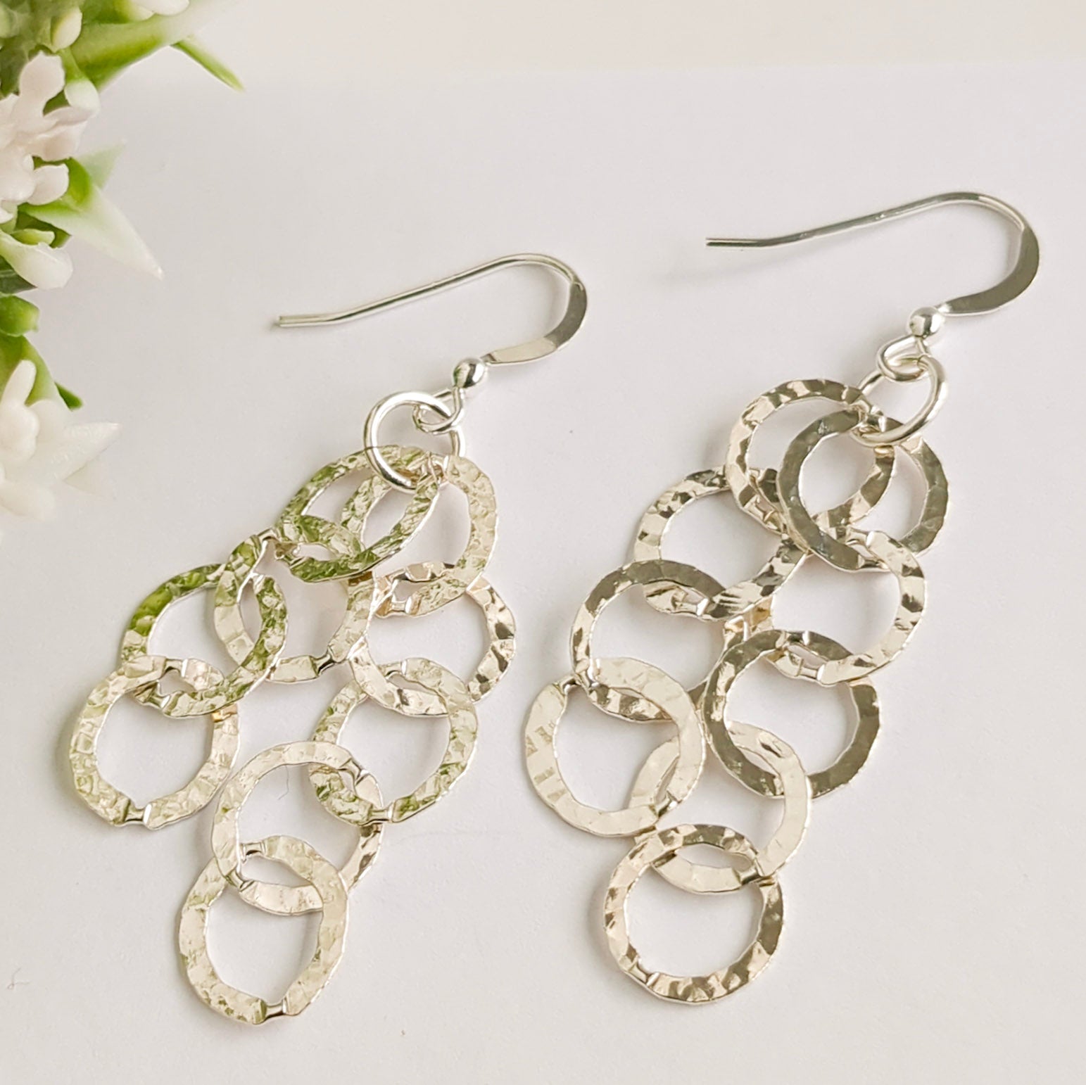 Sterling Silver Chain Earrings - Watermeadow Lane Jewellery