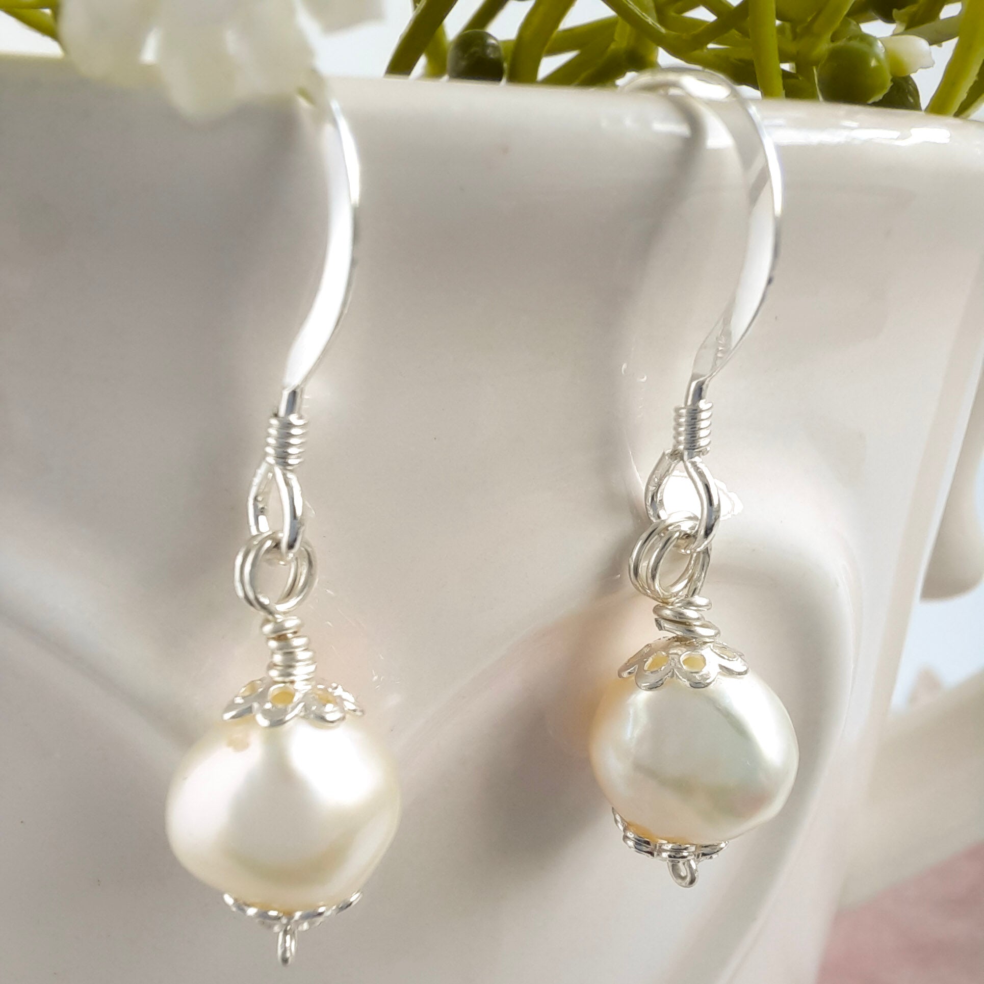 Vintage Style Pearl Earrings - Watermeadow Lane Jewellery